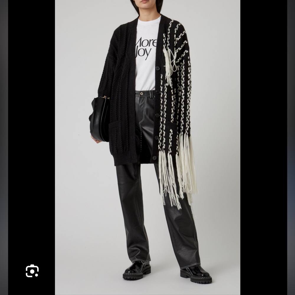Loewe Woven Fringe Oversized Cardigan